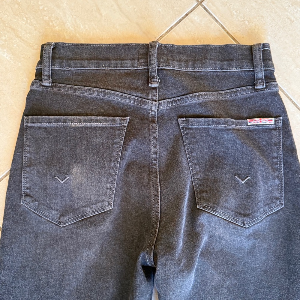 HUDSON NOA JEAN WASHED BLACK COLOR CROPPED STRAIGHT LEG SIZE 26 - Picture 7 of 9
